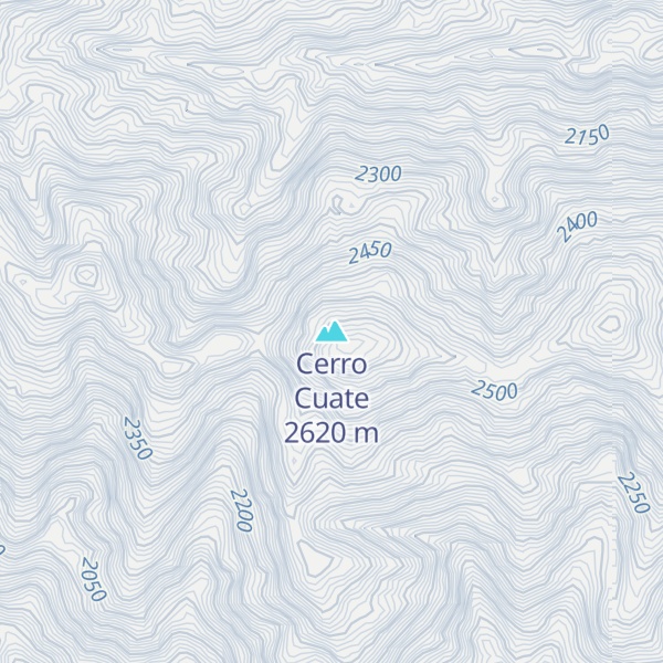 Map of Cerro Cuate