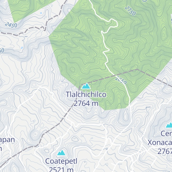 Map of Tlalchichilco