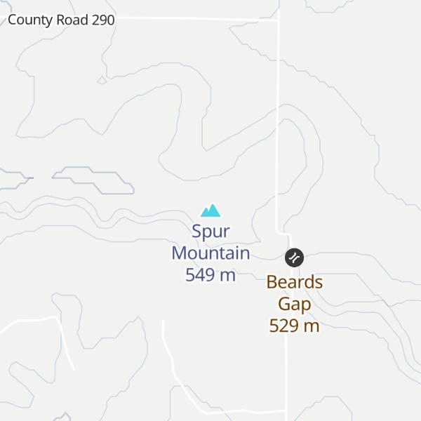 Map of Spur Mountain