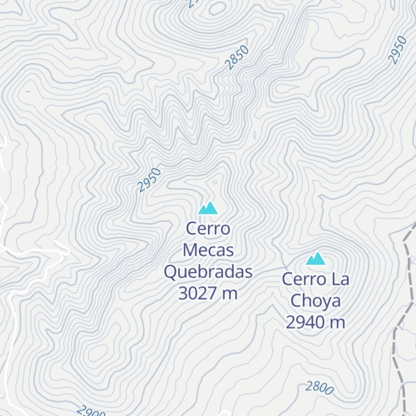 Map of Cerro Mecas Quebradas