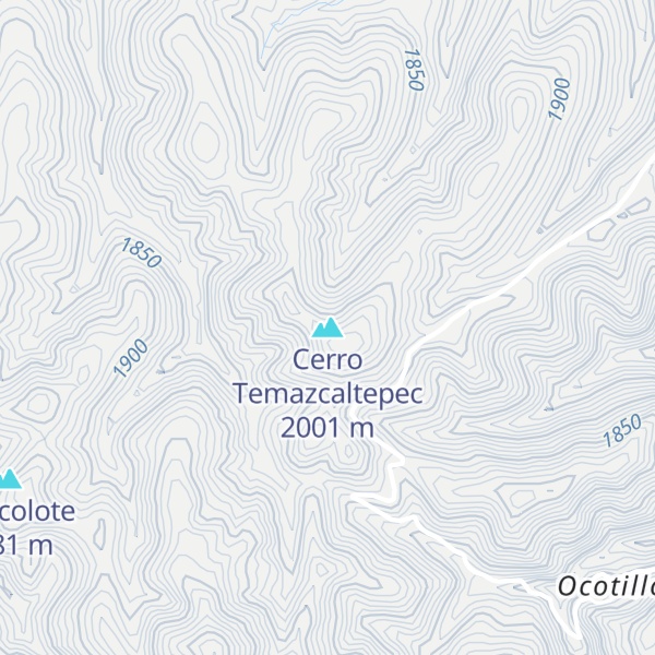 Map of Cerro Temazcaltepec