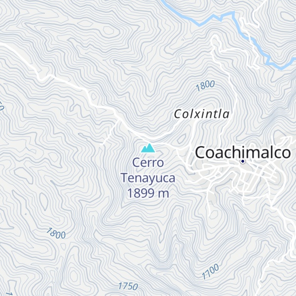 Map of Cerro Tenayuca