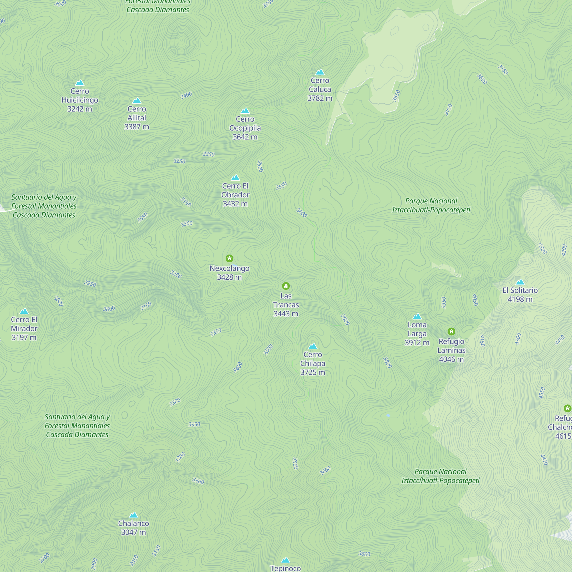 Las Trancas map