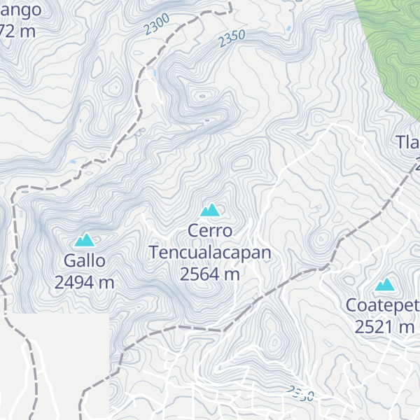 Map of Cerro Tencualacapan