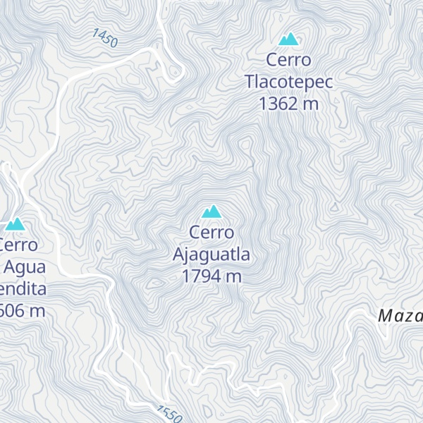 Map of Cerro Ajaguatla