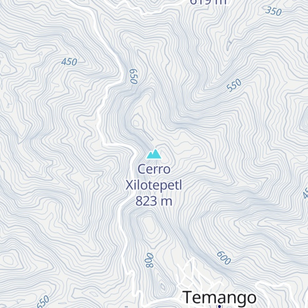 Map of Cerro Xilotepetl