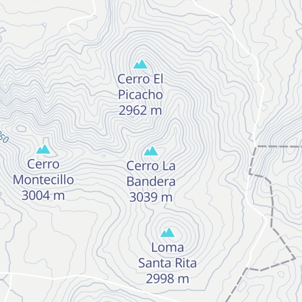 Map of Cerro La Bandera