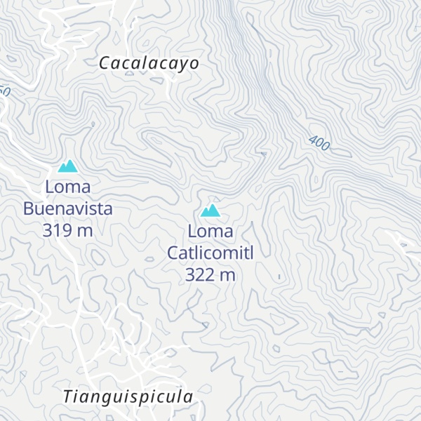 Map of Loma Catlicomitl