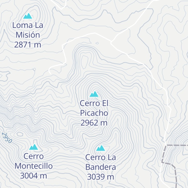 Map of Cerro El Picacho