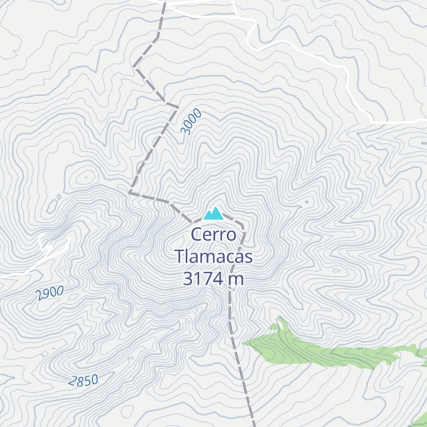 Map of Cerro Tlamacas