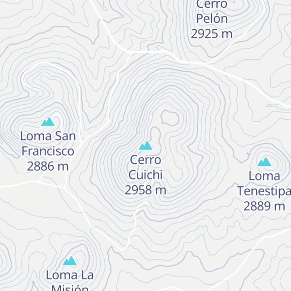 Map of Cerro Cuichi