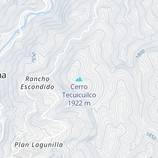 Map of Cerro Tecuicuilco