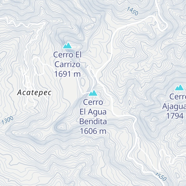Map of Cerro El Agua Bendita