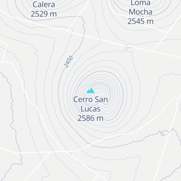 Map of Cerro San Lucas