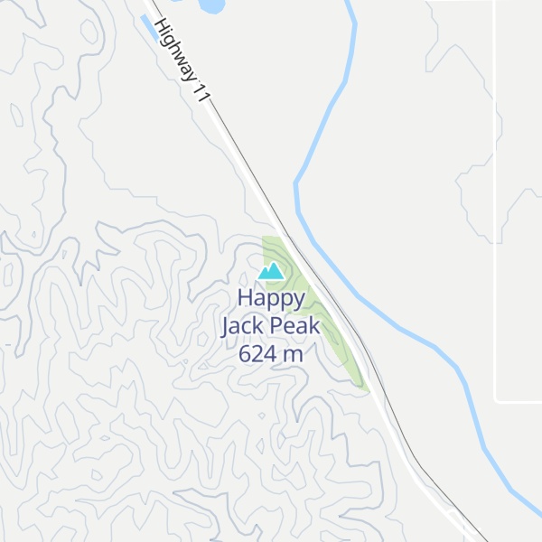 Map of Happy Jack Peak