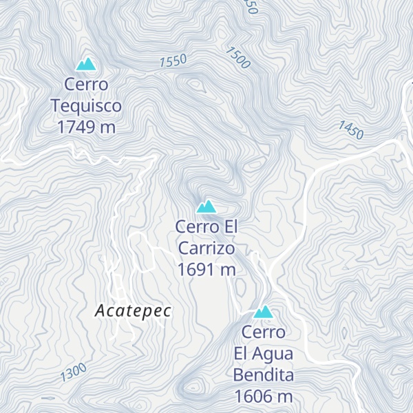 Map of Cerro El Carrizo