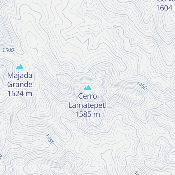 Map of Cerro Lamatepetl