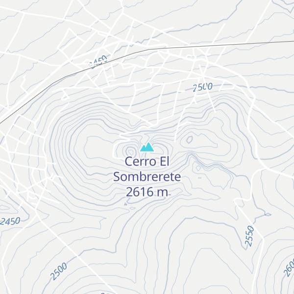 Map of Cerro El Sombrerete