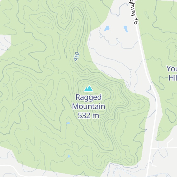 Map of Ragged Mountain