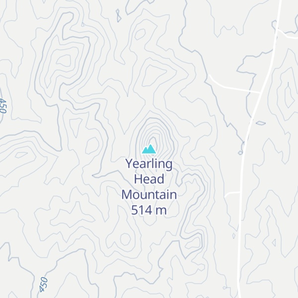 Map of Yearling Head Mountain