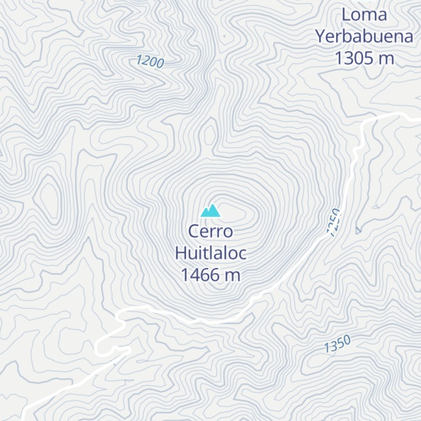 Map of Cerro Huitlaloc