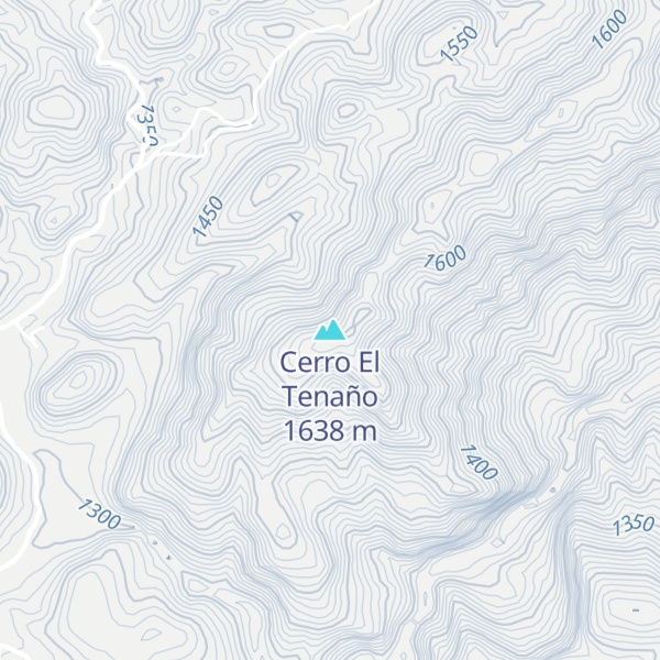 Map of Cerro El Tenaño