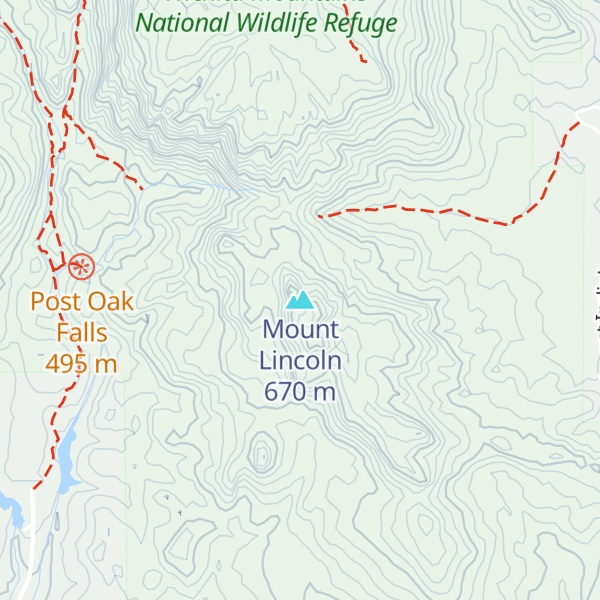 Map of Mount Lincoln