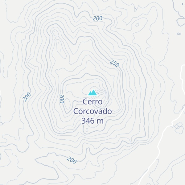 Map of Cerro Corcovado