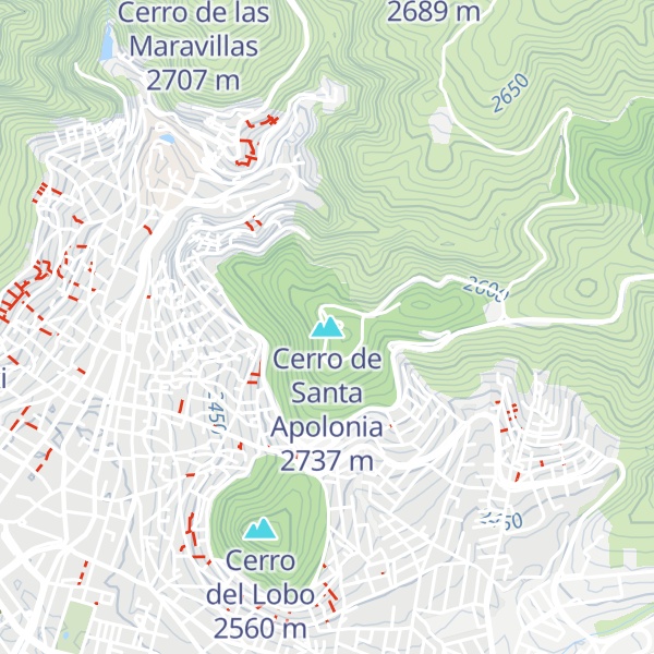 Map of Cerro de Santa Apolonia