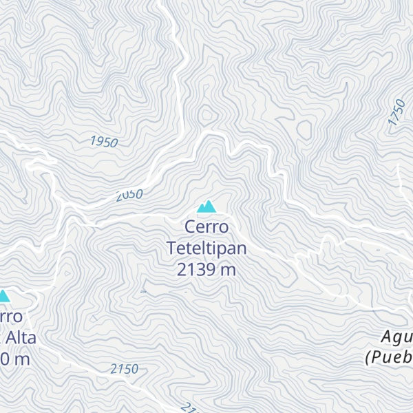 Map of Cerro Teteltipan