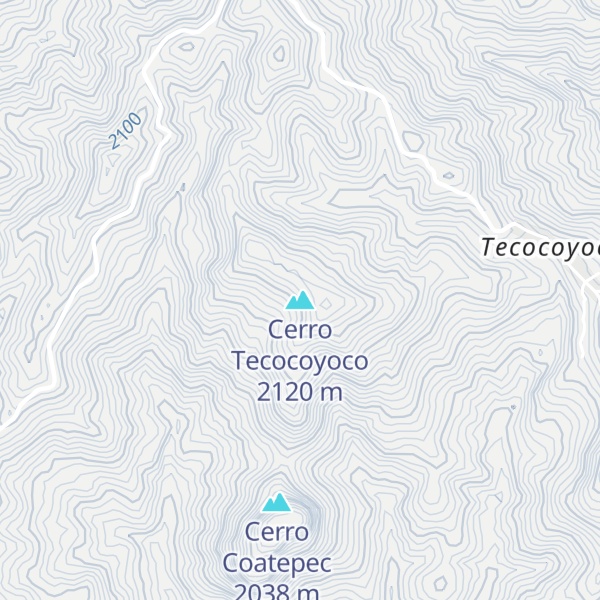 Map of Cerro Tecocoyoco