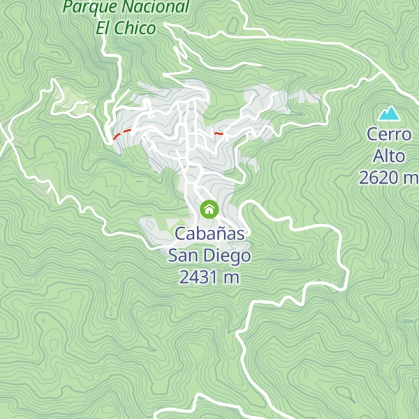 Map of Cabañas San Diego