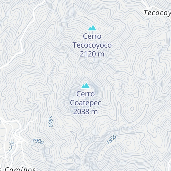 Map of Cerro Coatepec