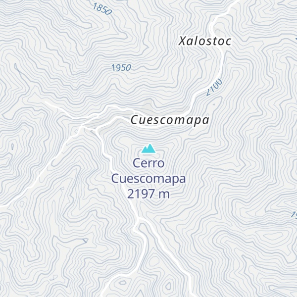 Map of Cerro Cuescomapa