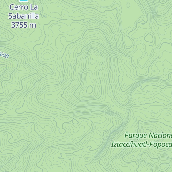 Map of Cerro Yeloxóchitl