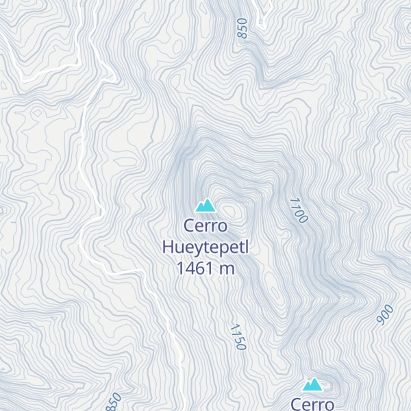 Map of Cerro Hueytepetl