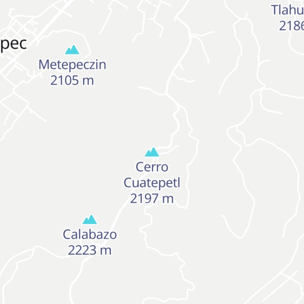 Map of Cerro Cuatepetl