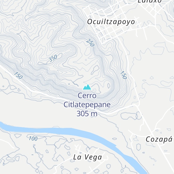 Map of Cerro Citlatepepane