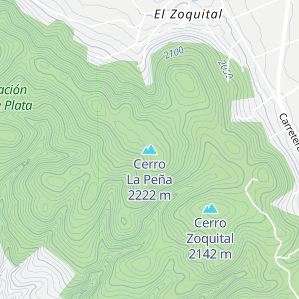 Map of Cerro La Peña