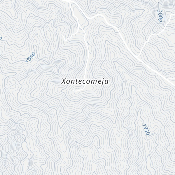 Map of Cerro Xontecomeja