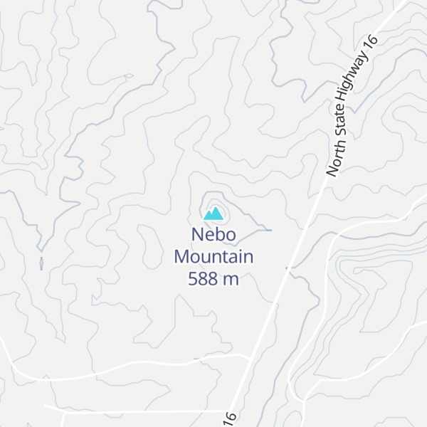Map of Nebo Mountain