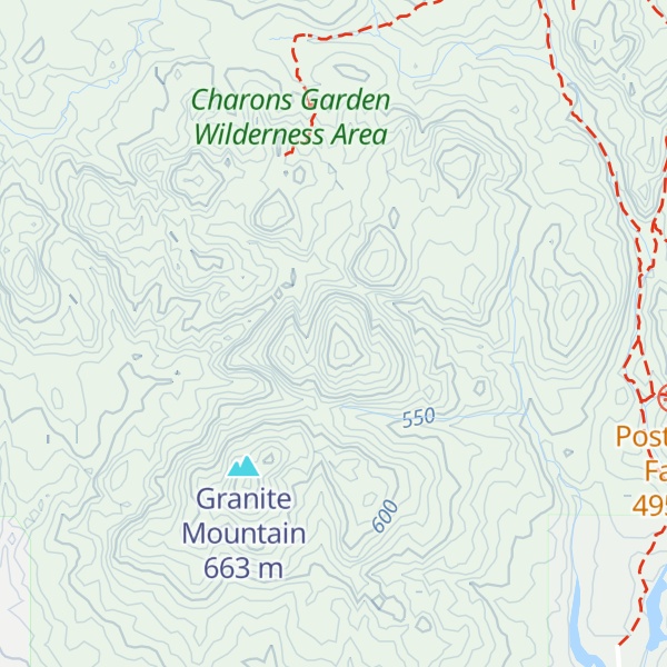 Map of Twin Rocks Mountain