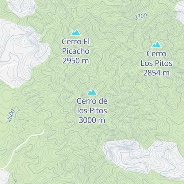 Map of Cerro de los Pitos