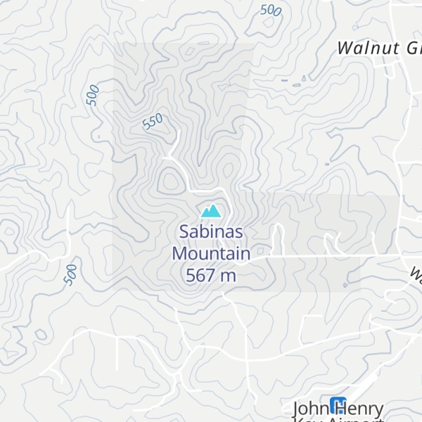 Map of Sabinas Mountain