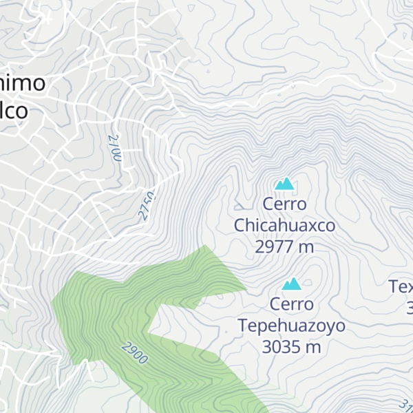 Map of Cerro Tlapahuetzia