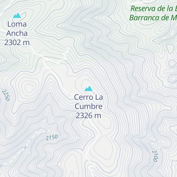Map of Cerro La Cumbre