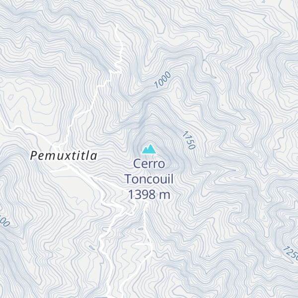 Map of Cerro Toncouil
