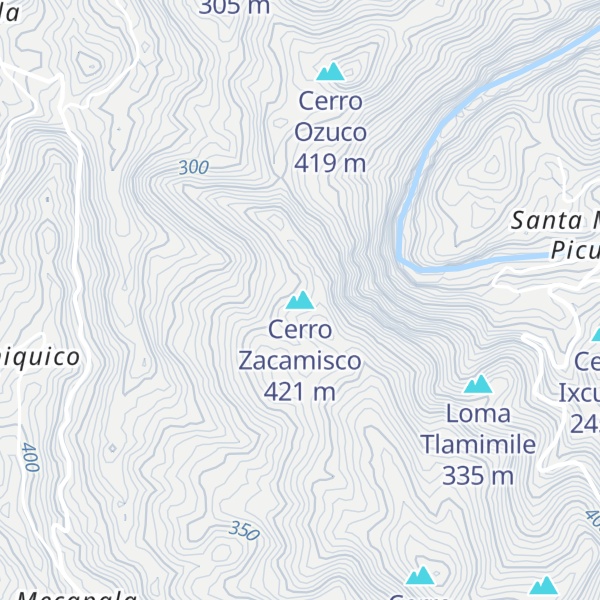 Map of Cerro Zacamisco