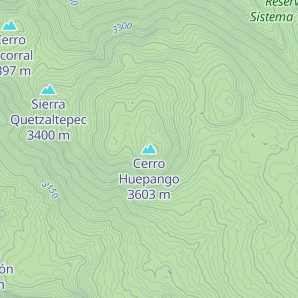 Map of Cerro Huepango