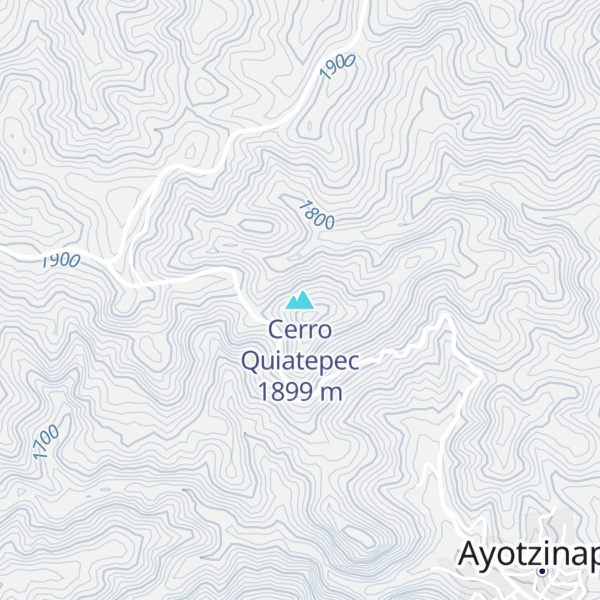 Map of Cerro Quiatepec